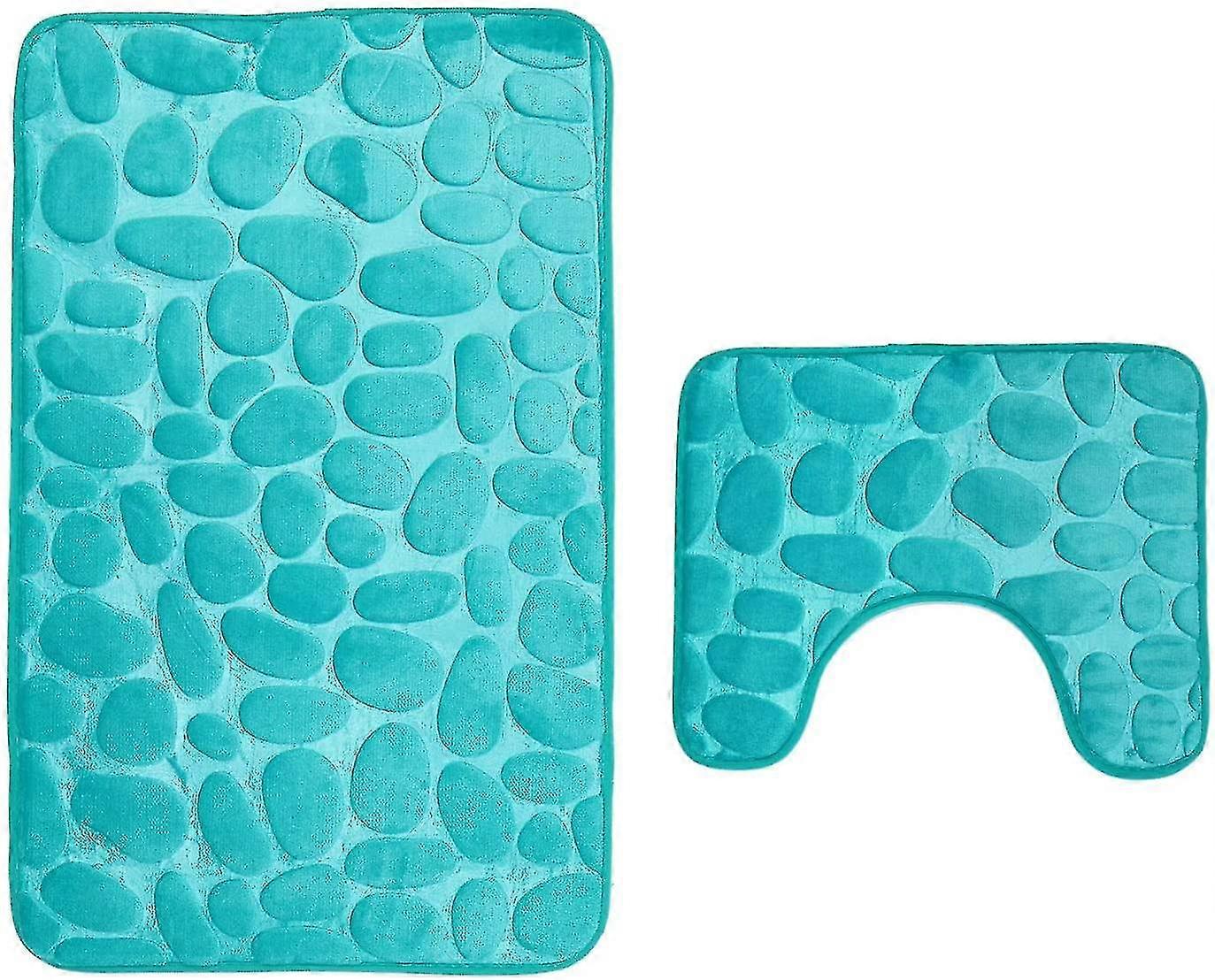 Kylpyhuoneen matot 2-osainen luistamaton Pestävä kylpyhuonemattosetti, kylpymatto ja WC-matto