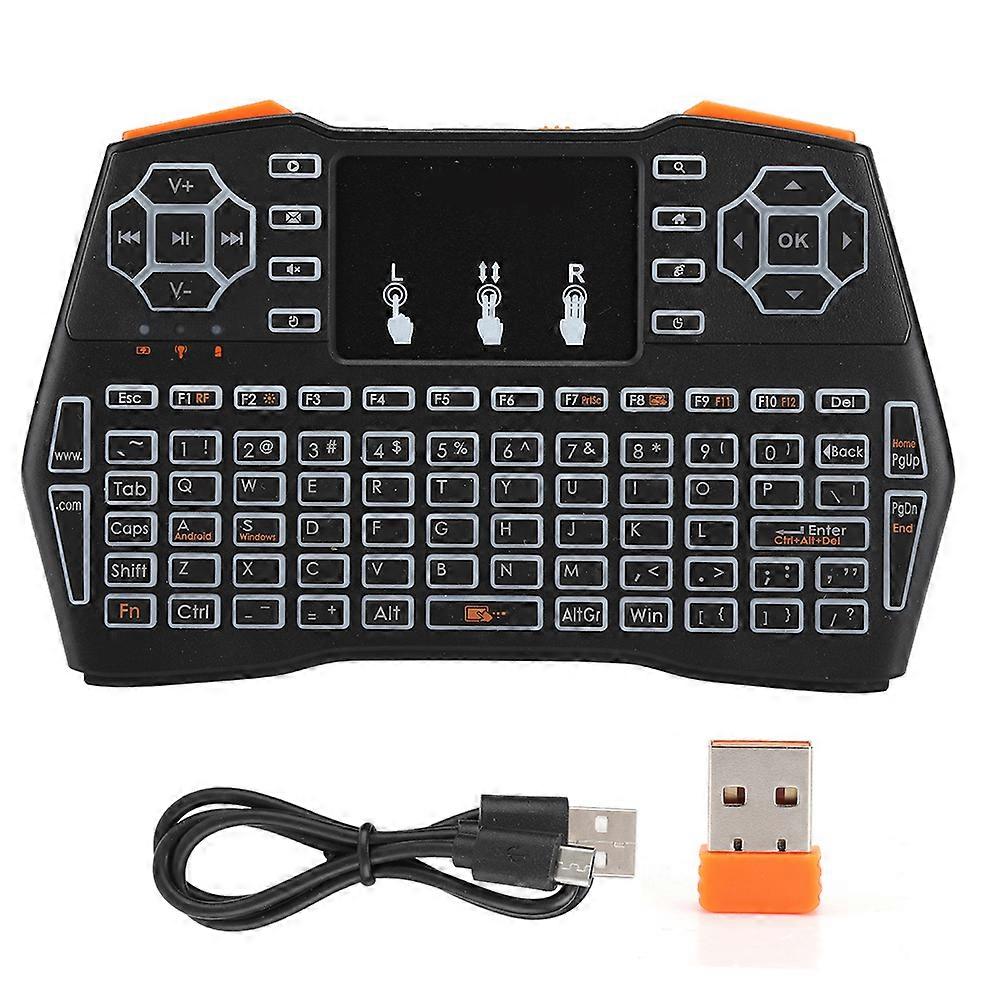 For Viboton I8 Plus USB 2.0 3 Color LED Backlight 2.4GHz Wireless Multi Function Keyboard