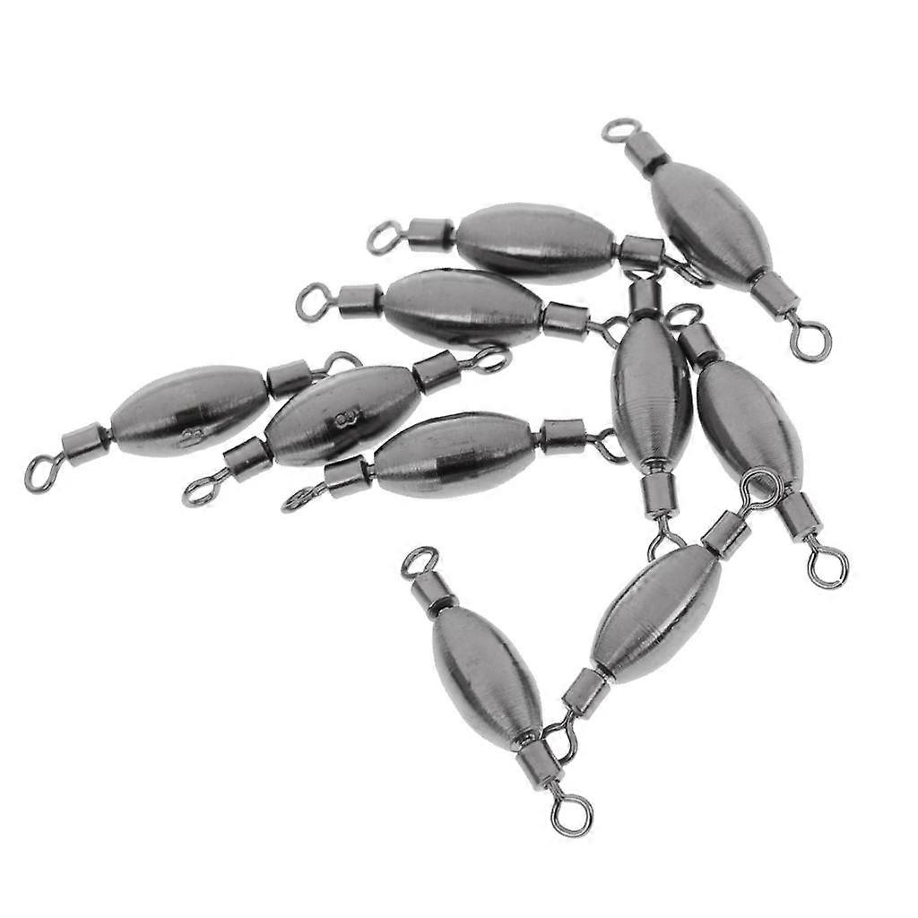 4x 10Pcs Copper Quick Sinker Fishing Swivels Rolling Barrel Swivels Tackle