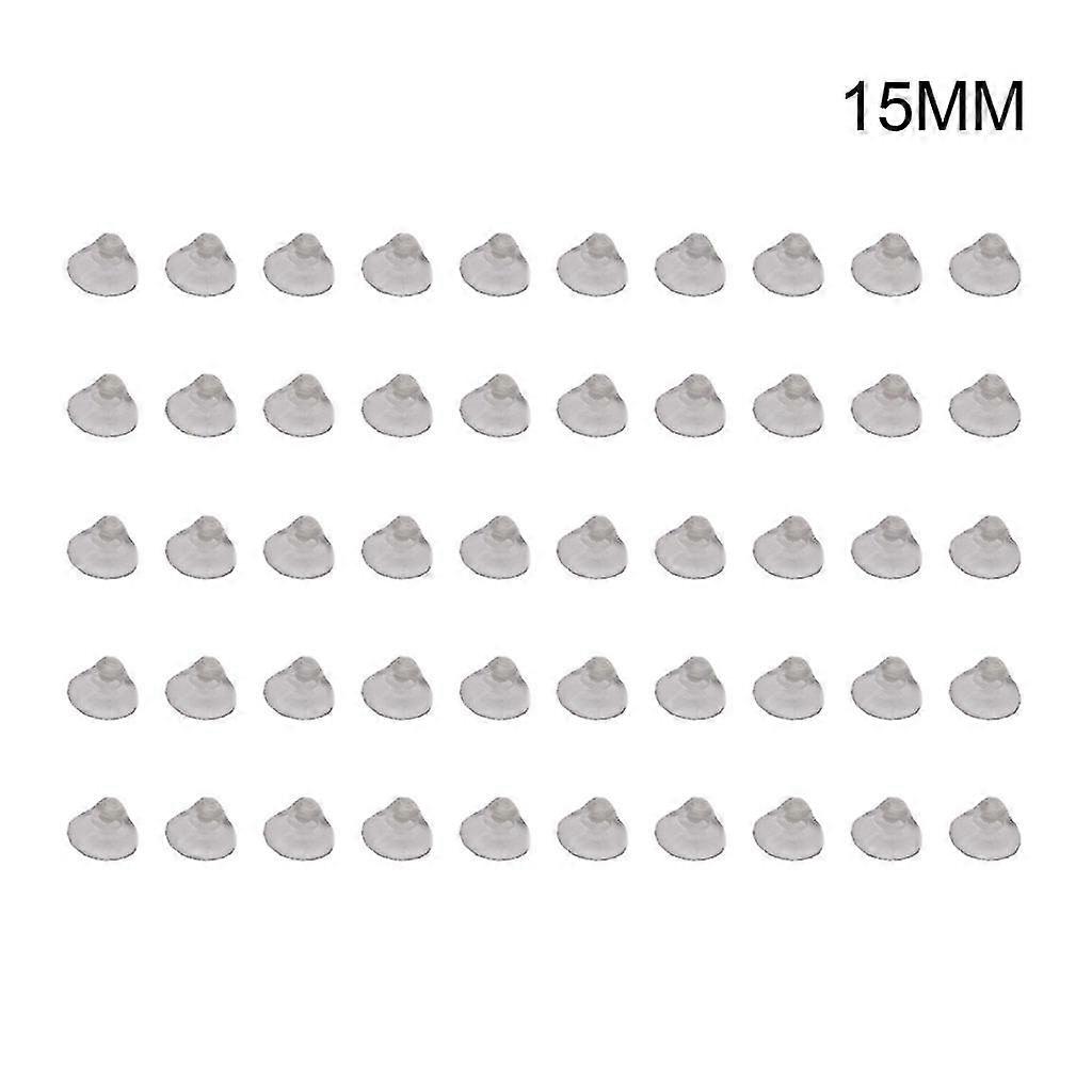 50 Pieces Transparent Suction Cups Without Hooks Anti-collision Sucker Pad