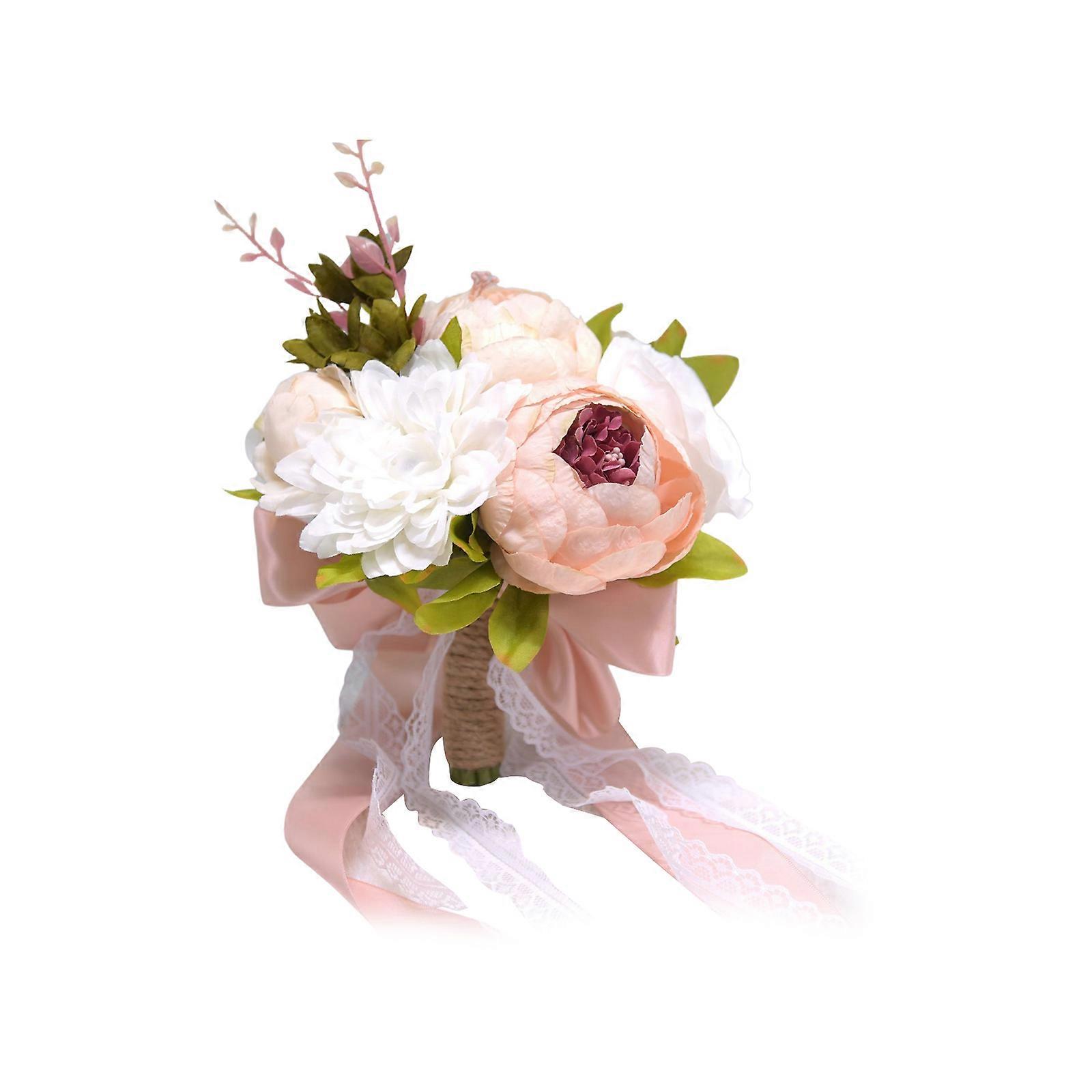 Romantischer handgemachter Seidenblumenstrauß, perfektes Brautjungferngeschenk