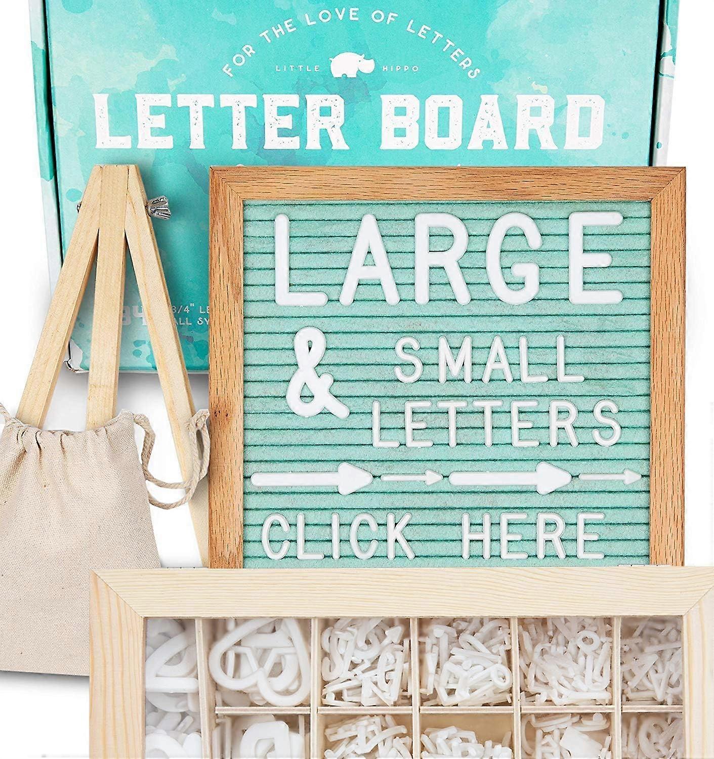 Felt Letter Board 10x10 with 2 Sets of Pre-Cut Letters, Stand, and Upgraded Wooden Sorting Tray - Create Your Own Custom Messages with Ease!