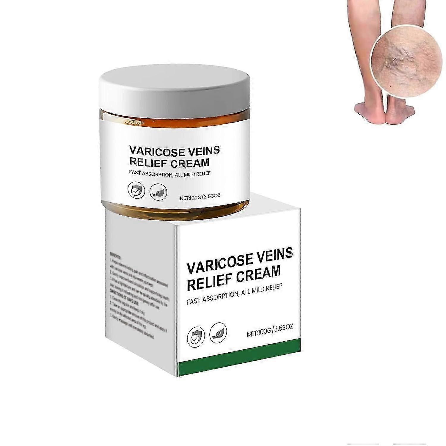 Krampfader-Linderungscreme, Anti-Krampfader-Creme, Anti-Krampfader-Creme, Krampfader-Linderungs-Massagecreme für die Beine, Kapillare