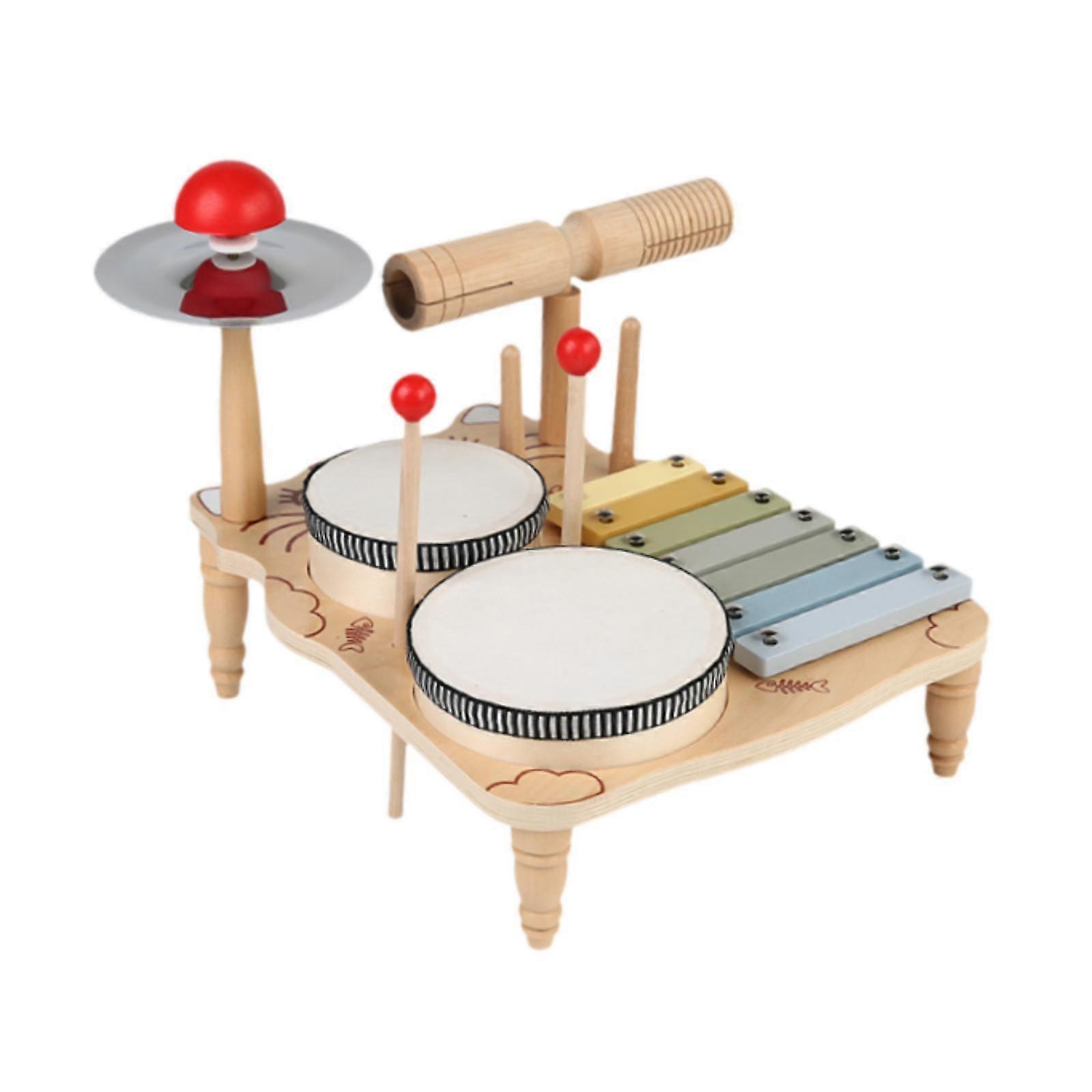 Batteria xilofono Kit musicali in legno per bambini di età 3, 4, 5, 6 anni