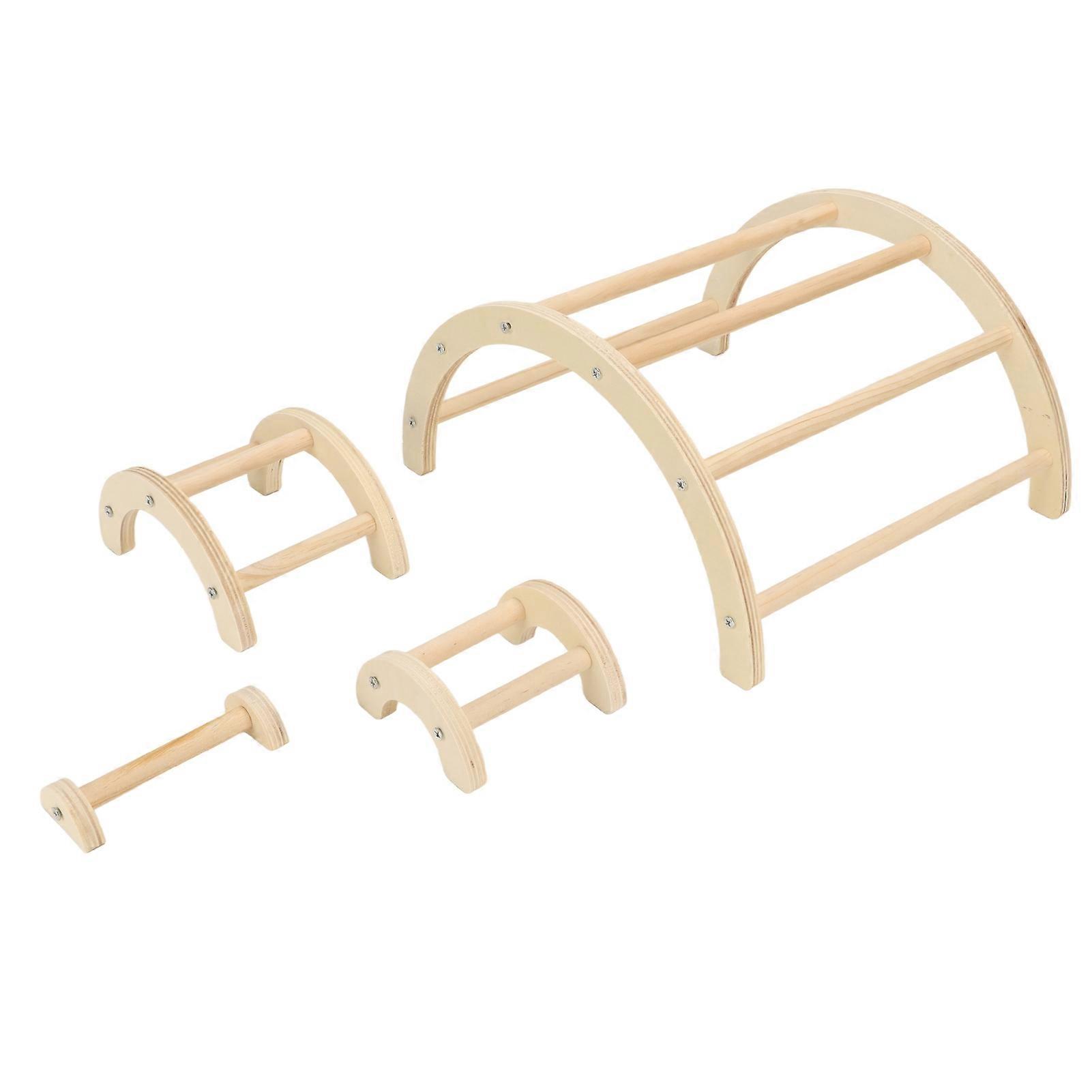 Chick Perch Paw Grinding Stable Structure Arch Shape Wooden Chicken Bar Stand for Farm Pet Coop