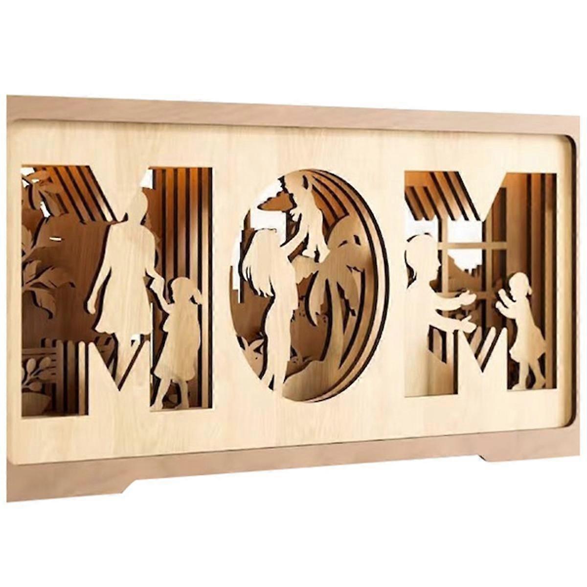 Border New Multi-Layer Stand-Up Shape for Mom and Daughter Gift Ornaments Festival Happy Gift
