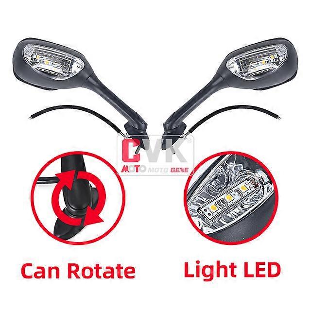 CVK RearView Mirror LED Light For Suzuki GSXR600 GSXR750 GSXR1000 K5 K6 K7 K8 2005 2006 2007 2008 2009 2010 Rear View Mirrors