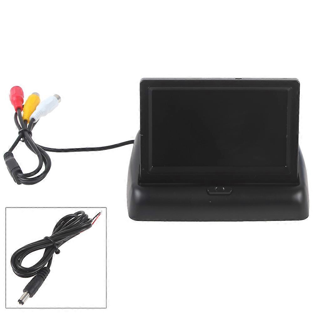 Bileeko Foldable 4.3 Inch TFT LCD Mini Car Monitor with Rear View Backup Camera for Vehicle Reversing Parking Systems