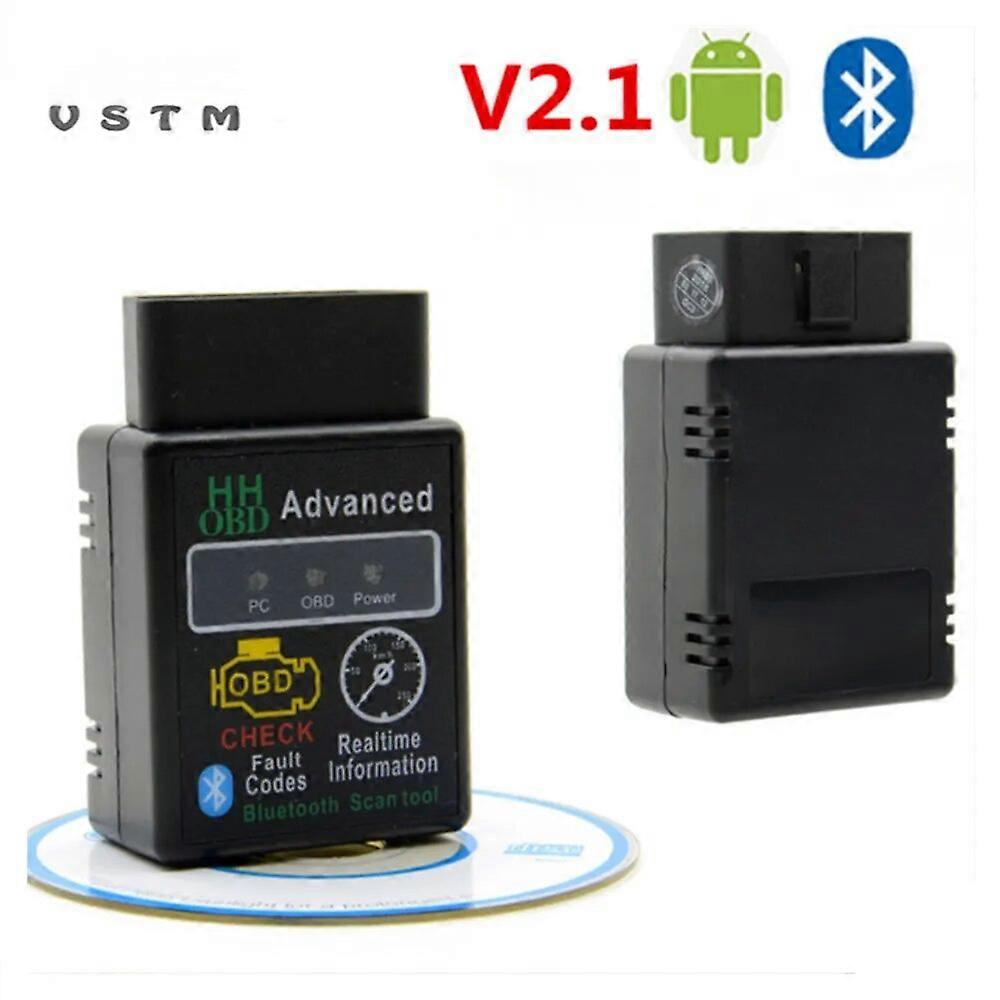 HHOBD Advanced ELM327 Bluetooth OBD2 V2.1 Check Fault Code Erase Trouble HH OBD V2.1 Code Scanner for Car Diagnostic FREE SHIP