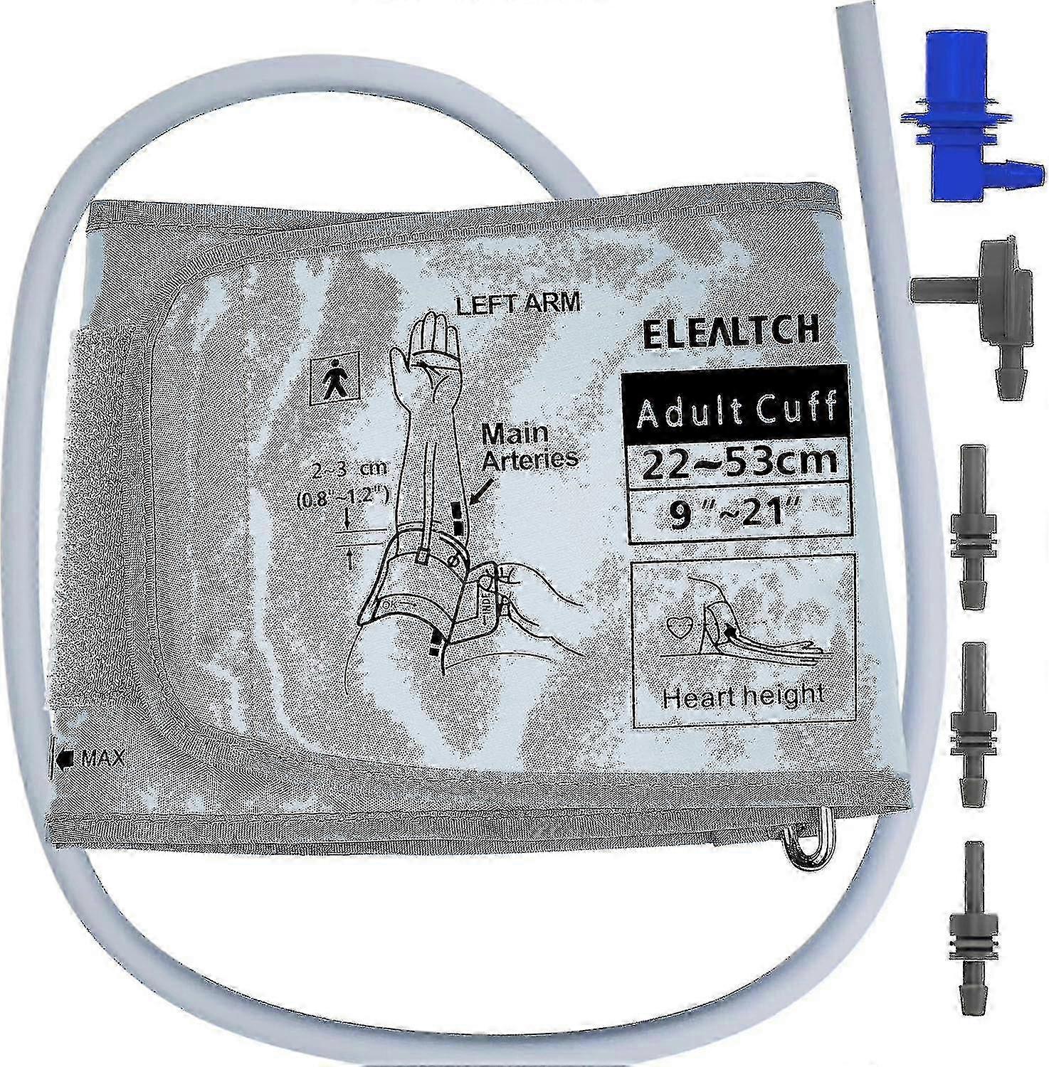 For Omron Blood Pressure Monitor XL Cuff Replacement 9-21 Inch 22-53cm Large Arm Circumference Accurate Measurement Solution