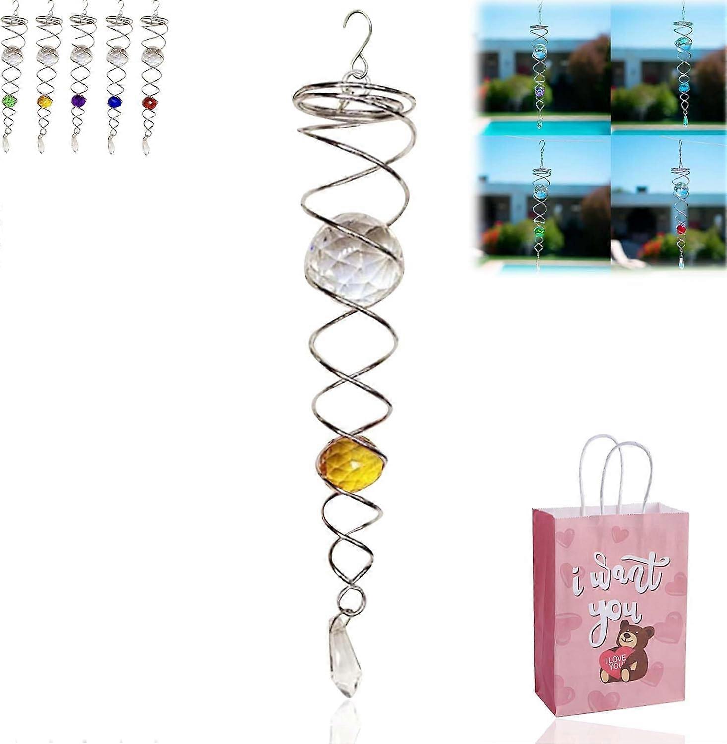 בוהה כדור זנב ספירלי מייצב ספינר רוח, רוח לוכד מתכת דצמבר, 100% חדש