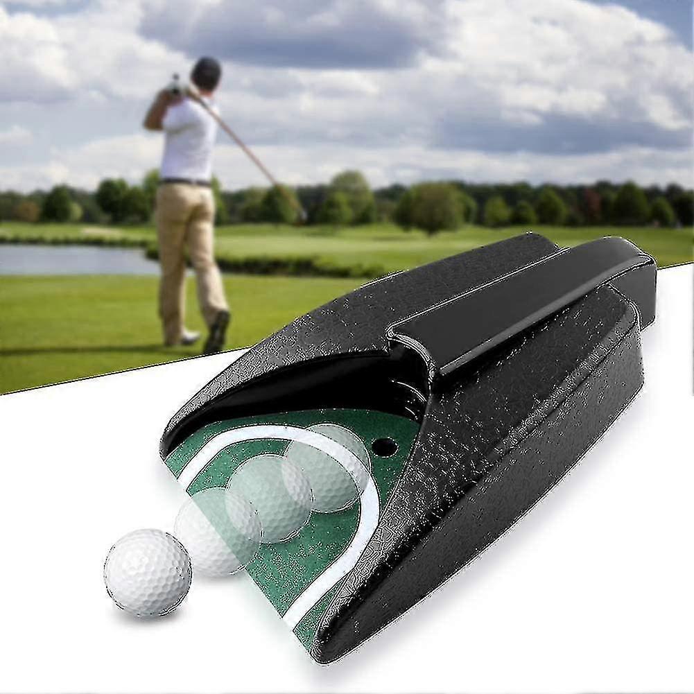 Golf Automatic Putting Cup, Automatic Golf Putter, Golf Ball Returner, Green Golf Putting Machine Ball Returning Aids For Golf Practice Indoor/bl