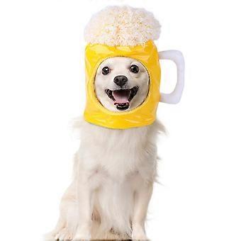 Pet Beer Hat Beer Shaped Hat Teddy Dress Up Headgear Cat Head Cover