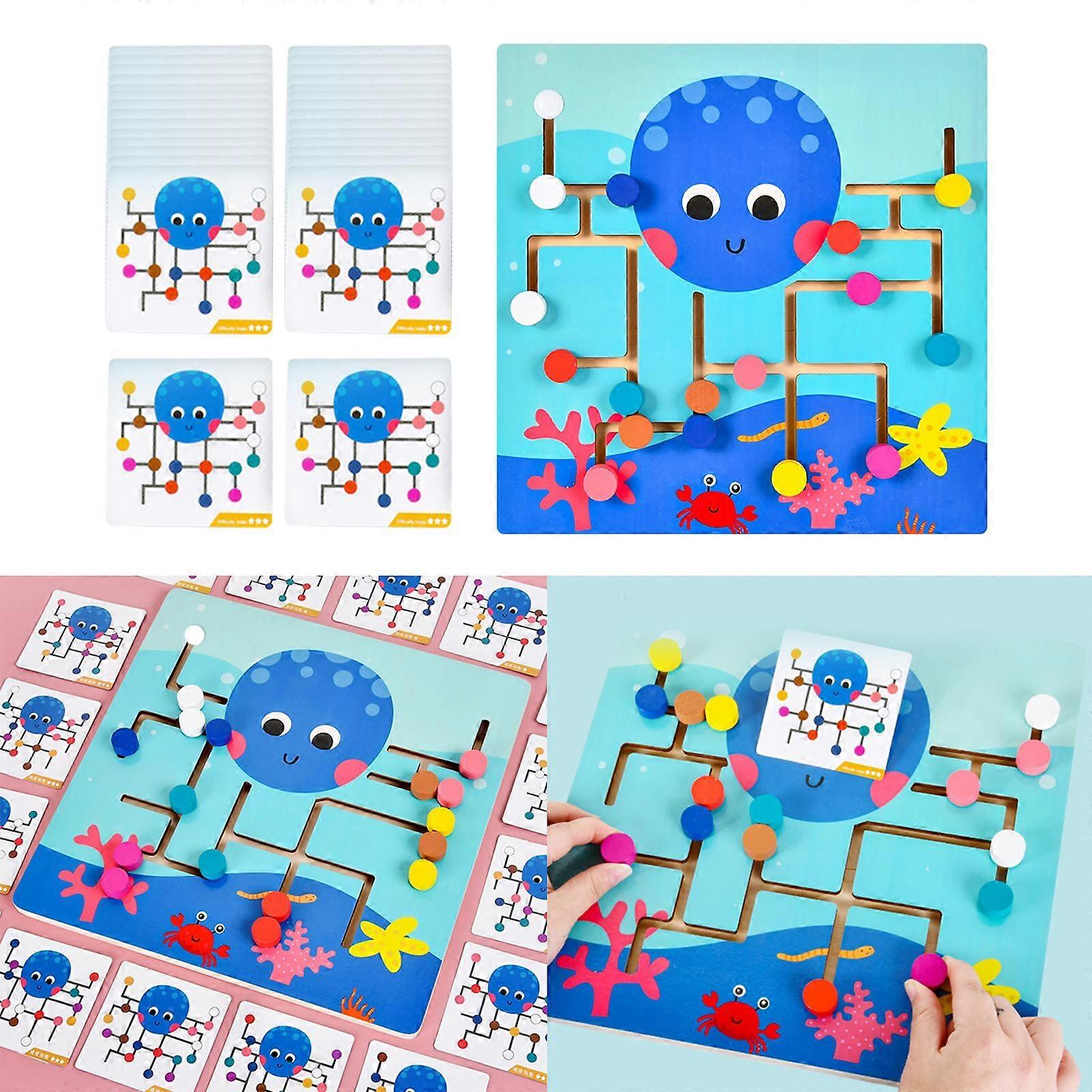 迷路のおもちゃ細かい運動スキル幼稚園の学習玩具幼稚園のための迷路ウォーキングゲーム