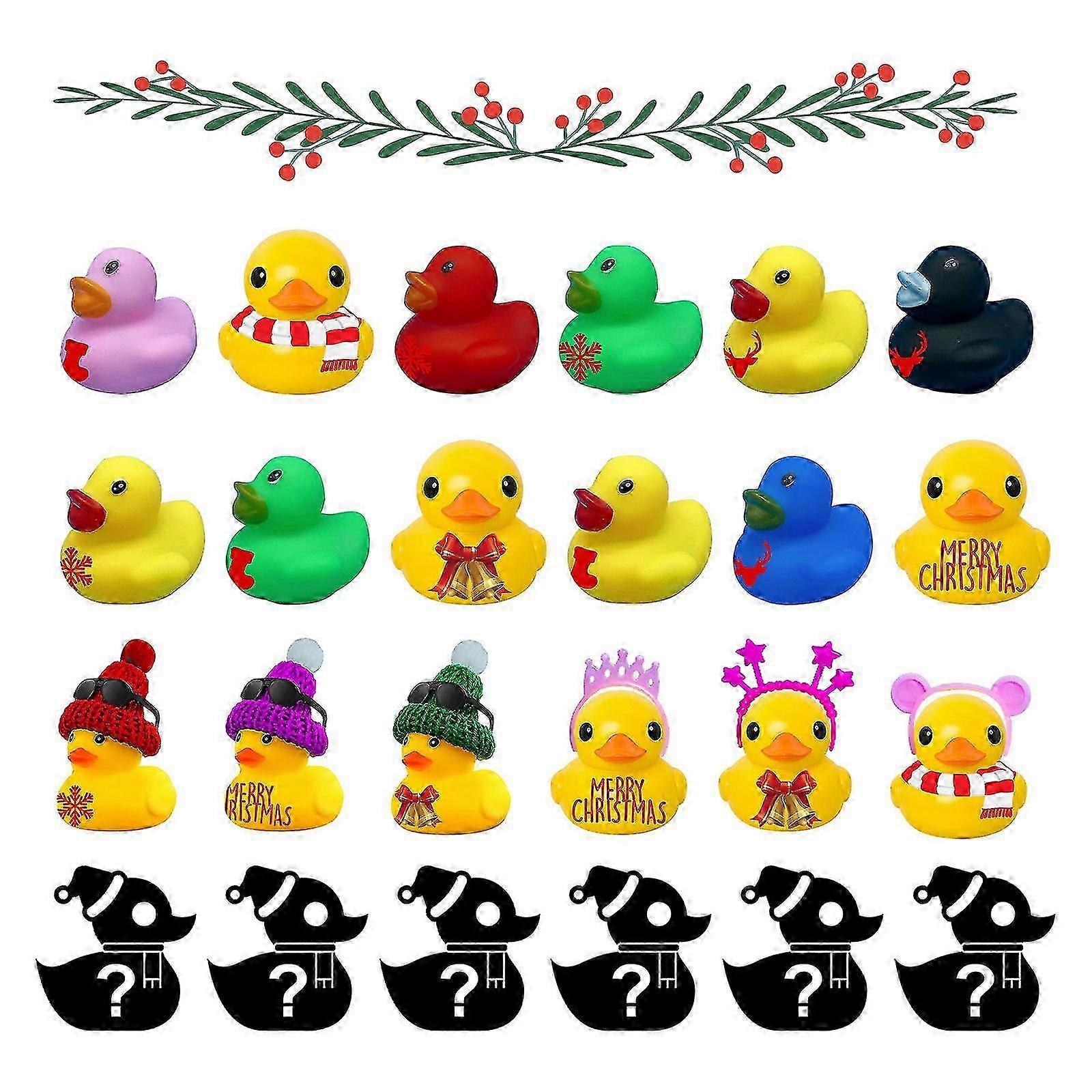 Χριστούγεννα 24 ημέρες δημιουργικές πάπιες ημερολόγιο αντίστροφης μέτρησης, 24 πλέγματα ημερολόγιο αντίστροφης μέτρησης παιχνίδι τυφλό κουτί παιχνίδια κουτιά δώρων