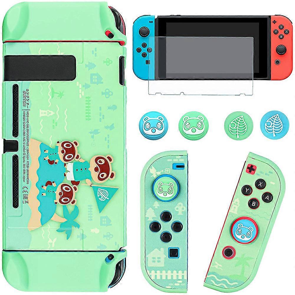 Sakura Glitter Soft Case Protective Cover Bling Shell Skin For Nintend Switch NS Joy-Con Crystal Protector+2 Thumb Stick Grip