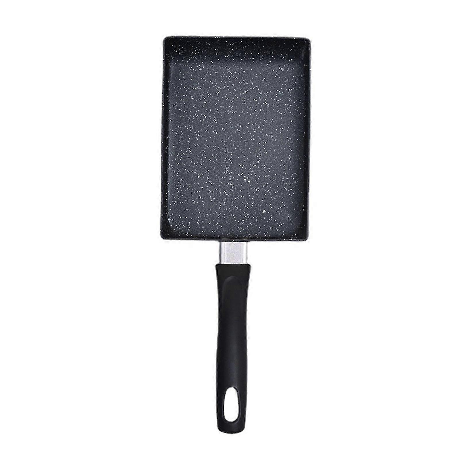 Mini Frying Pan 13x18cm Portable Rectangular Egg Omelet Pan Black Japanese Style Household Kitchen Tool