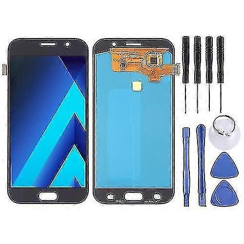 Galaxy A7(2017)、A720f、A720f / ds(ブラック)用LCDスクリーンとデジタイザーの完全なアセンブリ(oled材料)