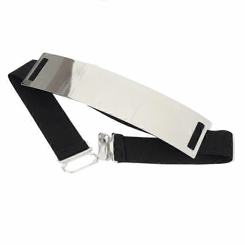 Punk-Elegant Metallic Glossy Wide Belt Waistband - Perfect for Y2K Dresses & Girdles!Belts