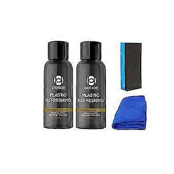 P-lastic Parts Refurbish Agent For Car, 30ml/50 Ml Car Pl-astic Restorer With Sponge, Nano Pla-stic Refreshing Coating, Back To Black Plas-tic Restore