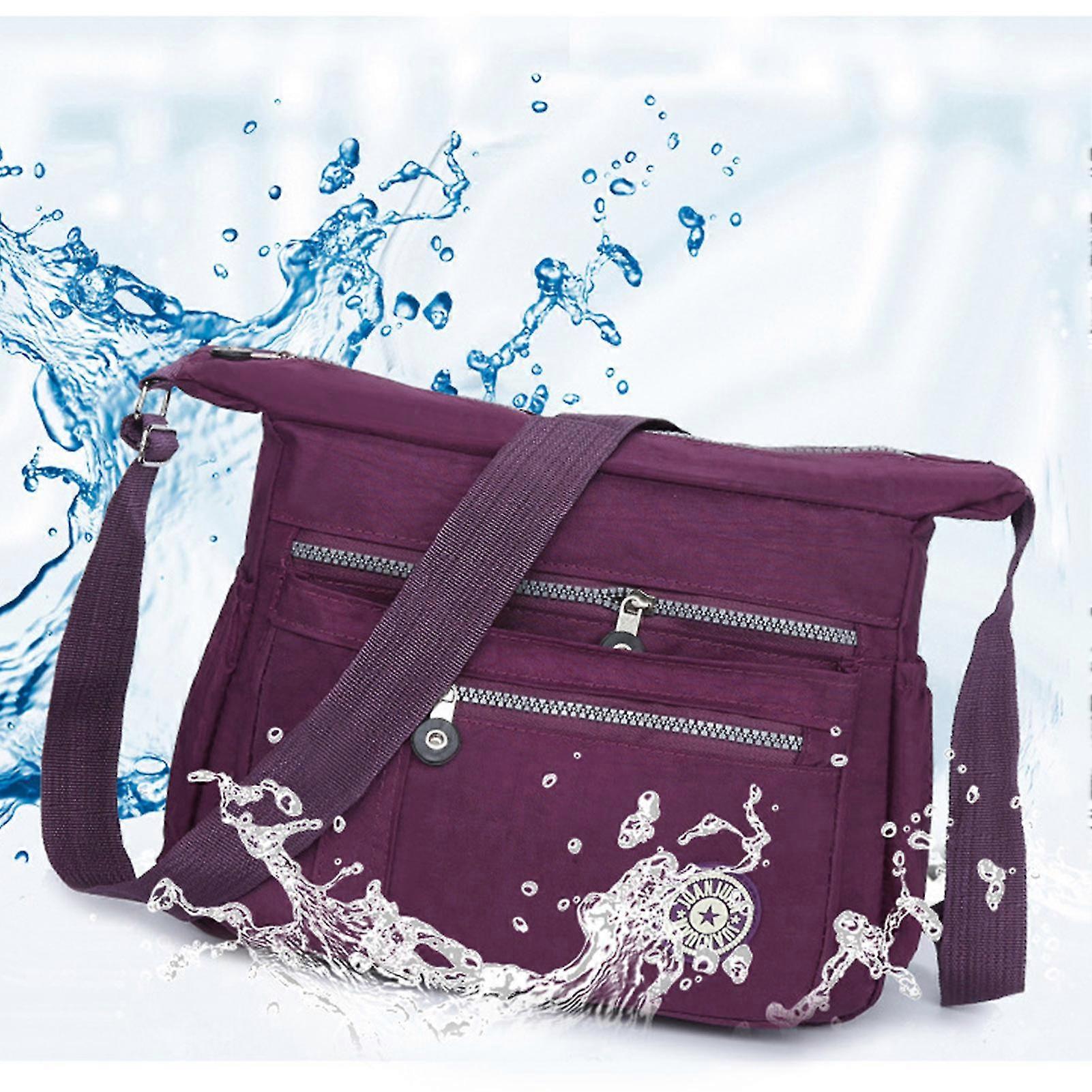 Boeyaa Sac à bandoulière de couleur unie Oxford Cloth Tote Bag Imperméable à leau Casual Trendy Hand