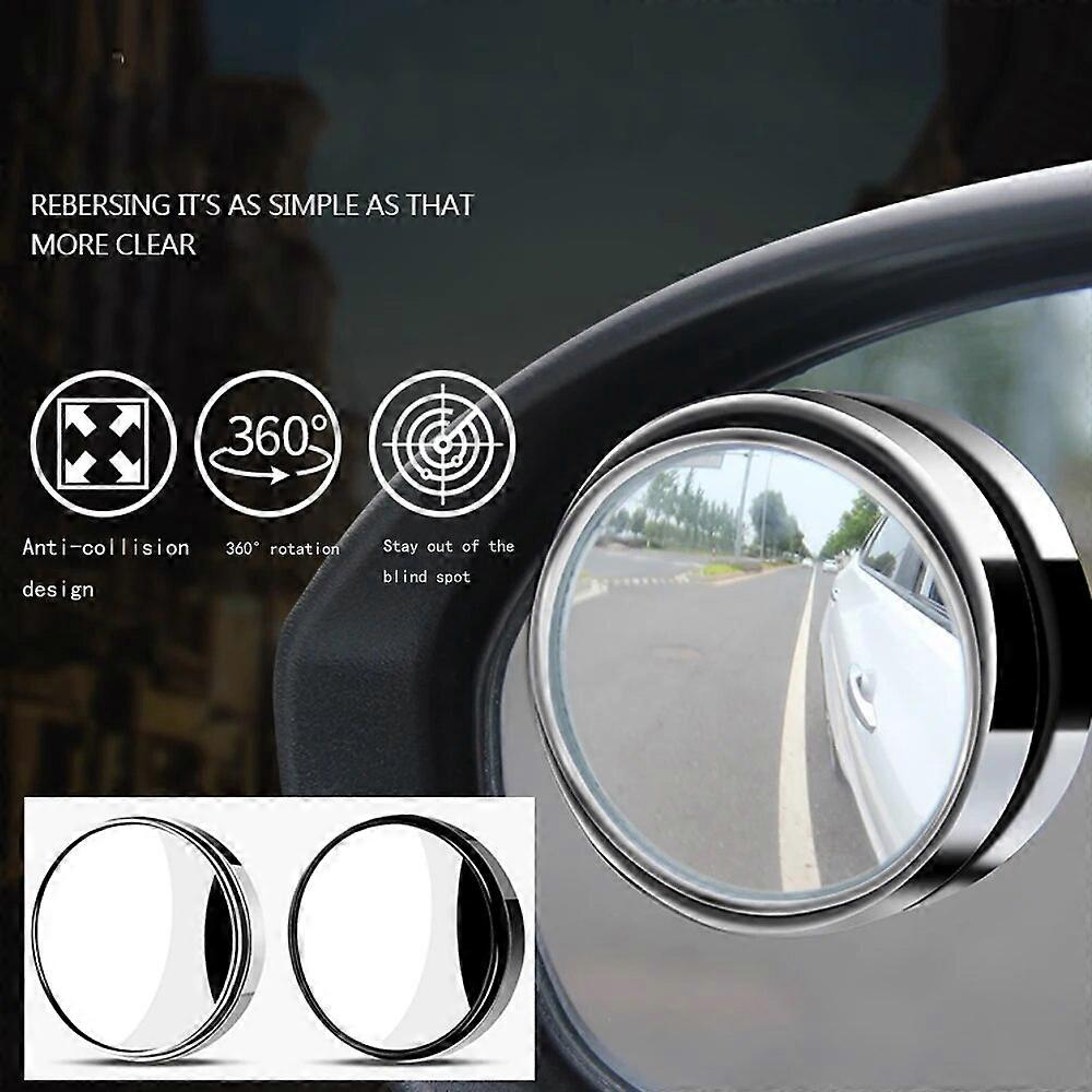 360 Degree Wide Angle Adjustable Car Rear View Mirror Small Round Mirror Large Vision Reverse Assist Blind Spot Mirror 1 PairMotor Vehicle Mirrors