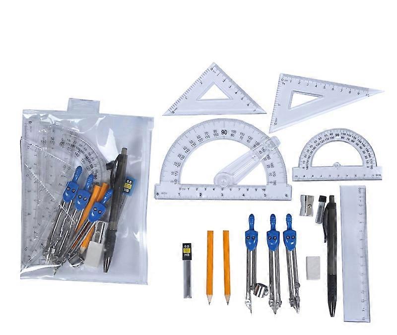 Geometry Set with 6 Inch Swing Arm Protractor, Divider, Set Squares ...