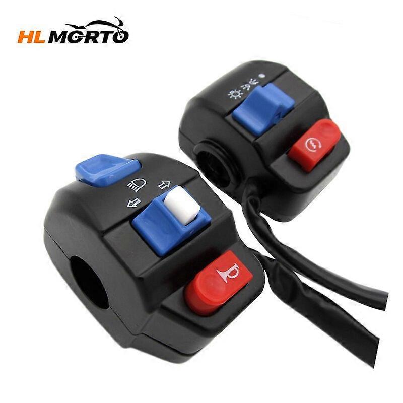 Left & Right Motorcycle Handlebar Control Switch Horn Turn Signal 12V For E-bike Gy6 50cc 125cc 150cc Moped Scooter Baja Motorcycle Elbow & Wrist Guar