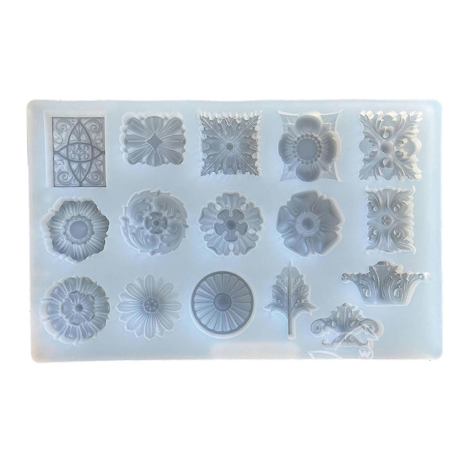 Diy Crystal Epoxy Mold Various Three-dimensional Embossed Flower Pattern Mold