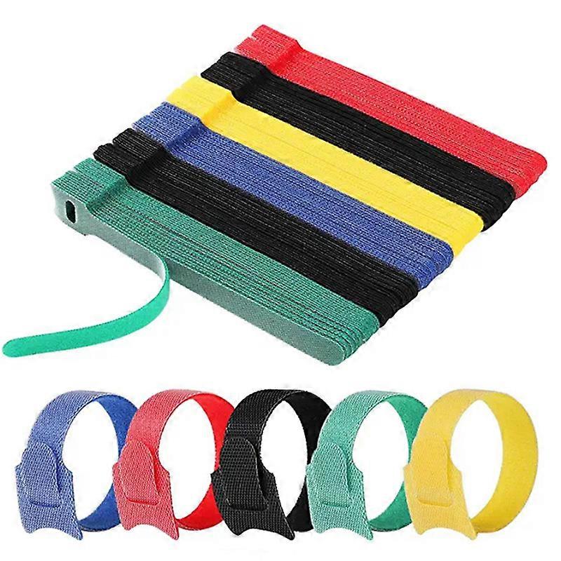 120 Pcs Reusable Cord Organizer, Fastening Cable Ties Straps for Headphones Phones Electronics Electrical Computer PC wire wrap Management 6 Color