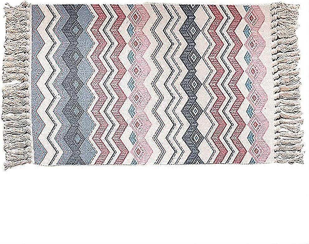 Boho Bathroom Rug Runner,algodão Tecida Tassels Bath Mat60 *90cma