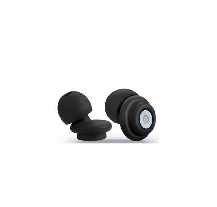 Silicone Earplugs for Sleeping with 27dB Noise Reduction Reusable and Washable Earplugs for Sleeping Snoring Perforated Earplugs Ear Plugs - Black
