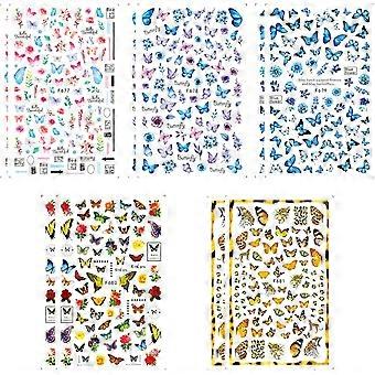 Autocollants Nail Art Papillons Et Libellules - Multicolores, Neuf Sous Emballage