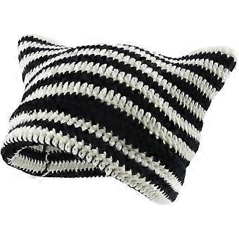 Hüte für Frauen Katze Mütze Vintage Frauen Fuchshut Grunge Accessoires Slouchy für Frauen Schwarz Und Weiß