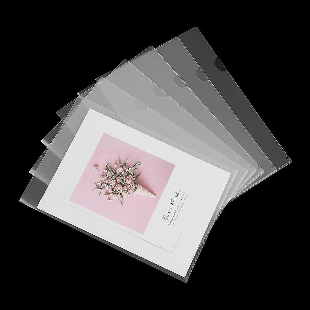 12 Pack L-Type Plastic Folder Safe Project Pockets Transparent Clear Document Folder A4 paperPlastic Paper Jacket Sleeves in Assorted Project Folders 