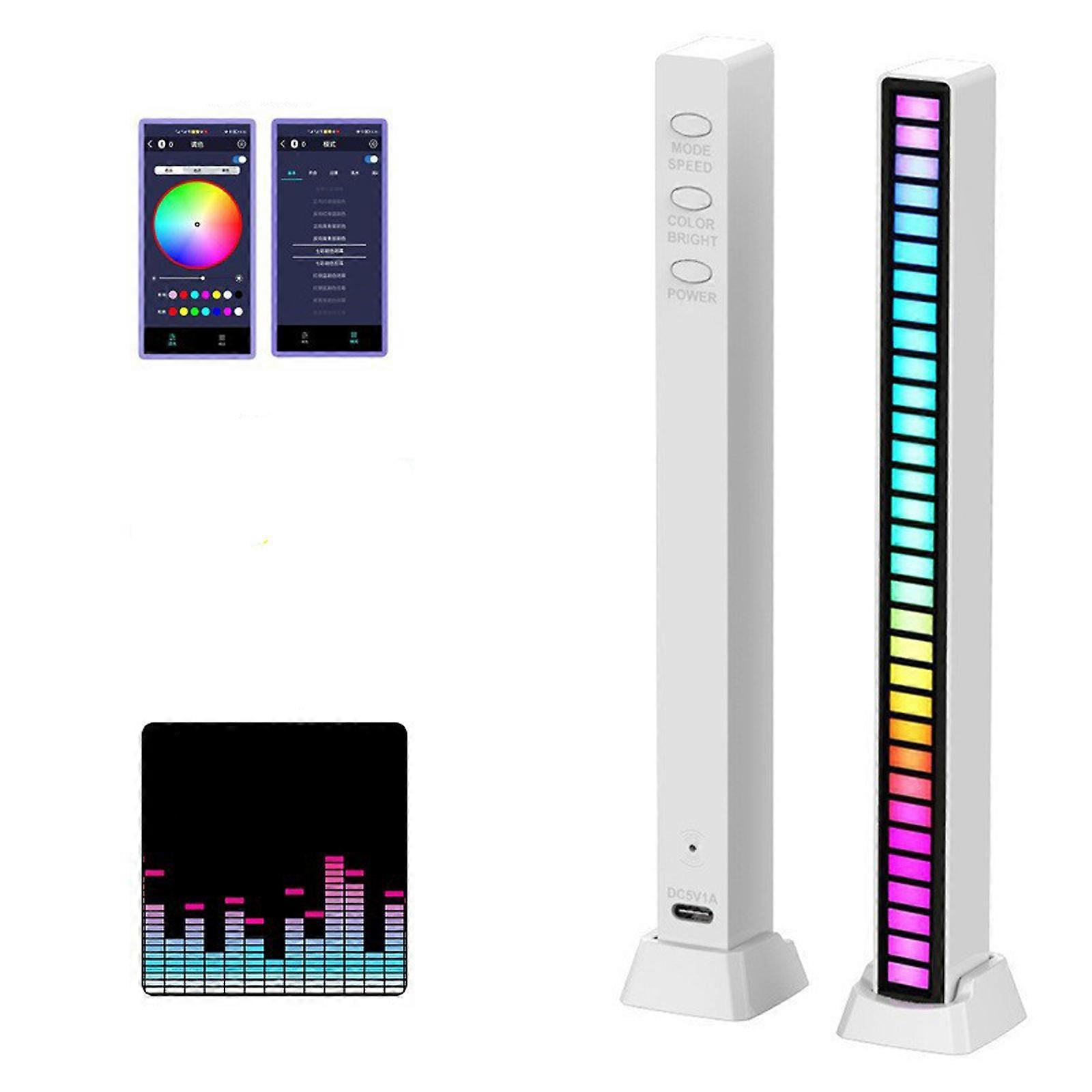 Wireless Sound Activated 32LED RGB Light Bar BK N