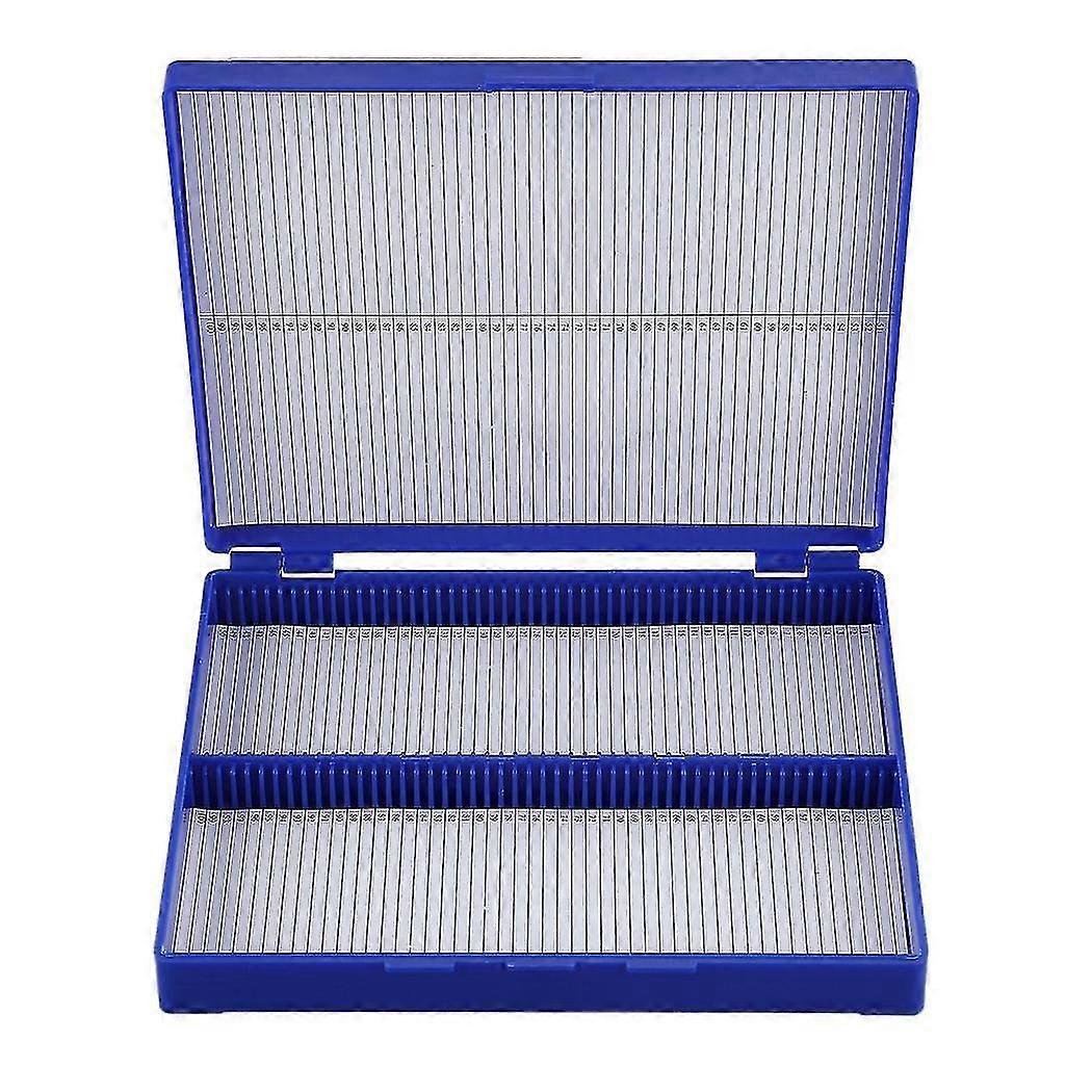 Exquisite Exquisite Royal Blue Plastic Rectangle Hold 100 Microslide Slide Microscope Box
