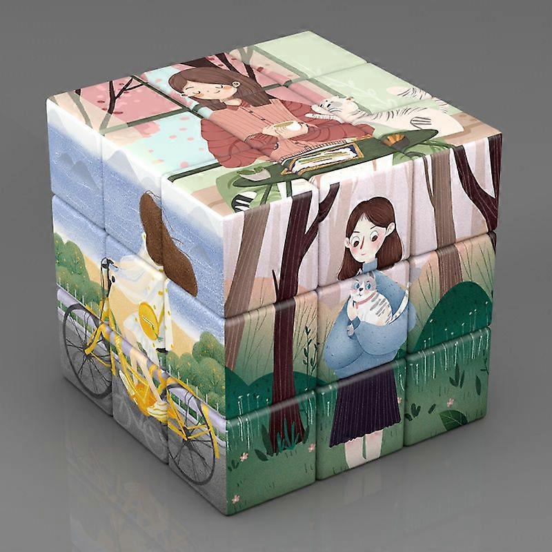 Kids 3x3x3 Magic Cube Toys for Children Learning Educational 3x3 Puzzle Magico Cubo World Masterpiece Adult Decompression Cubes