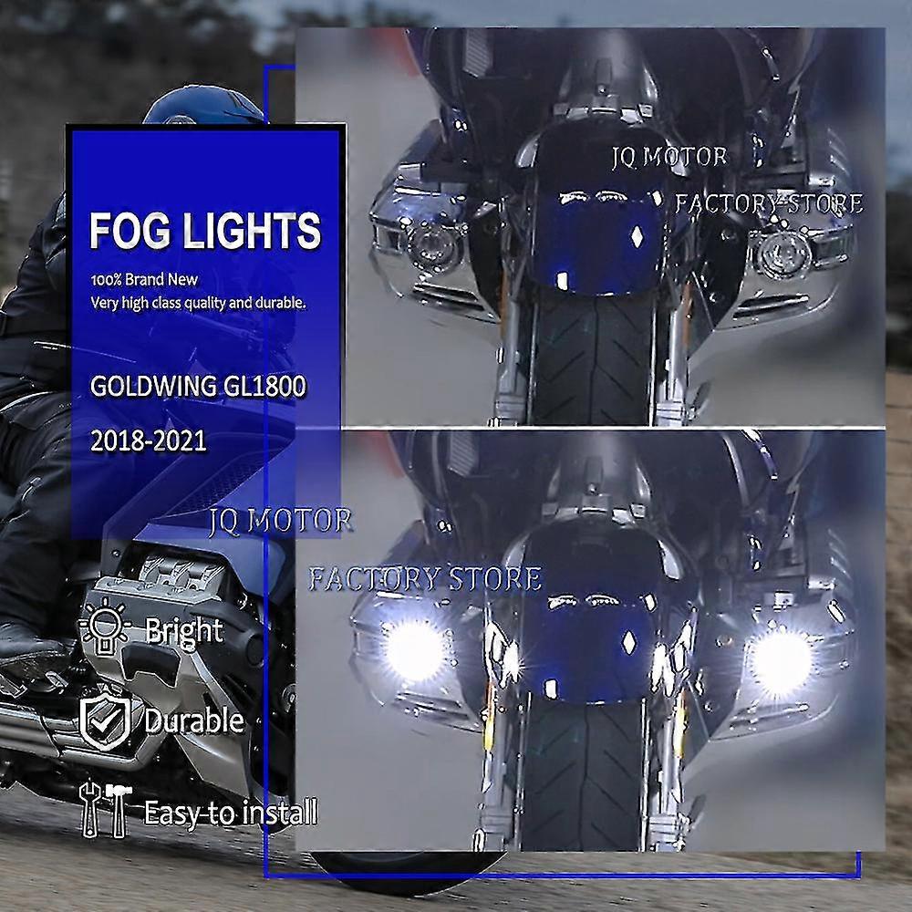 Kit Phares Antibrouillard LED Pour Honda Goldwing GL1800 2018-2025 - Paire, Blanc Froid, Plastique ABS, Neuf