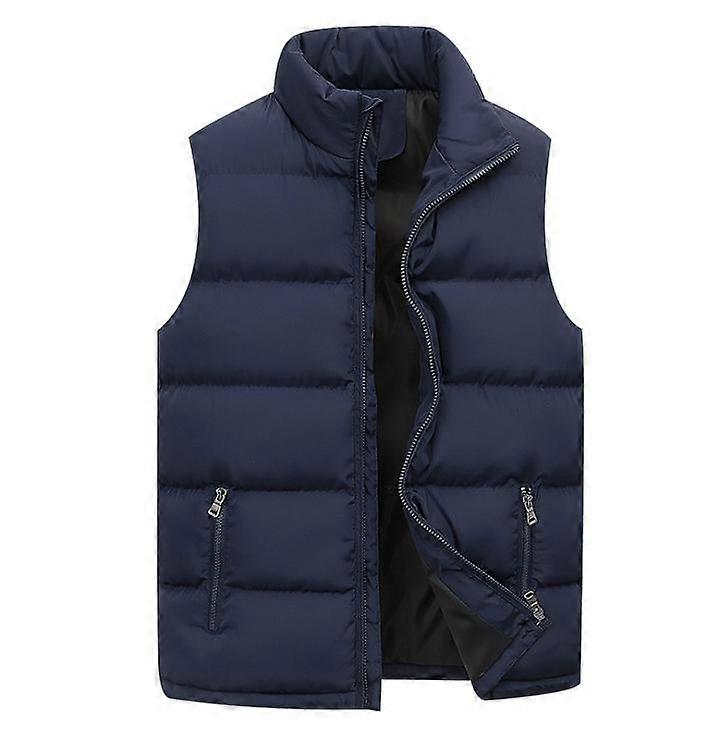 Men's Down Sweater Vest Winter Fleece Lined Body Warmer Sleeveless Jacket