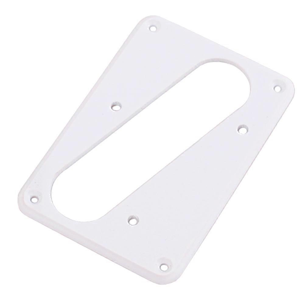 Single Layer Guitar Pickup Cover Flat Base Humbucker Frame Mounting Ring for Bridge (White)