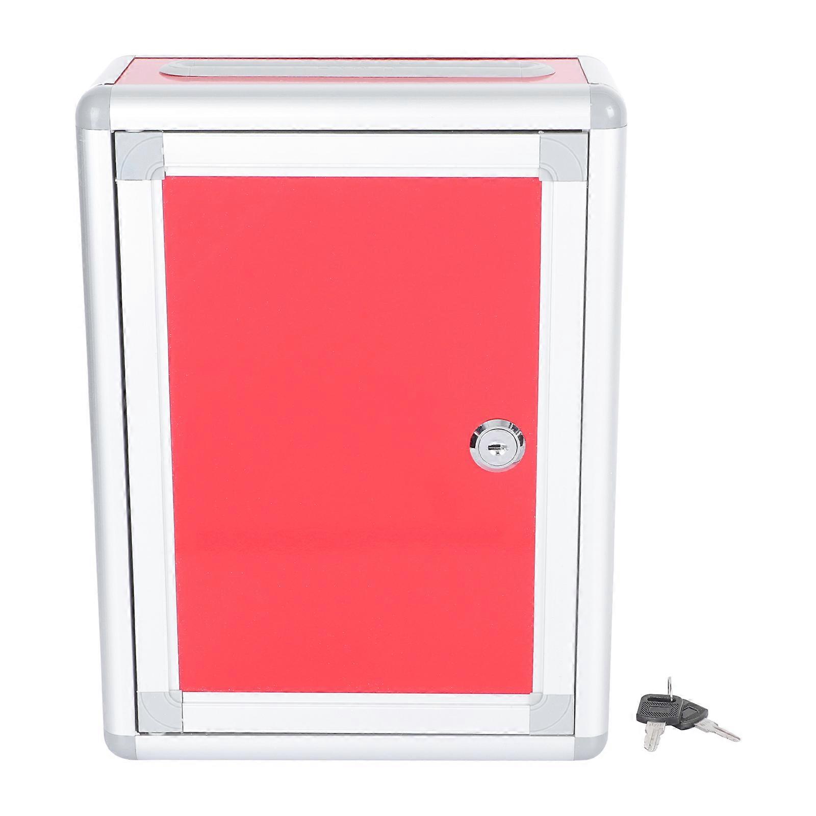 Ornament Container Red Comment Box Envelope Storage Box Secure Ballot Box Key Drop Box