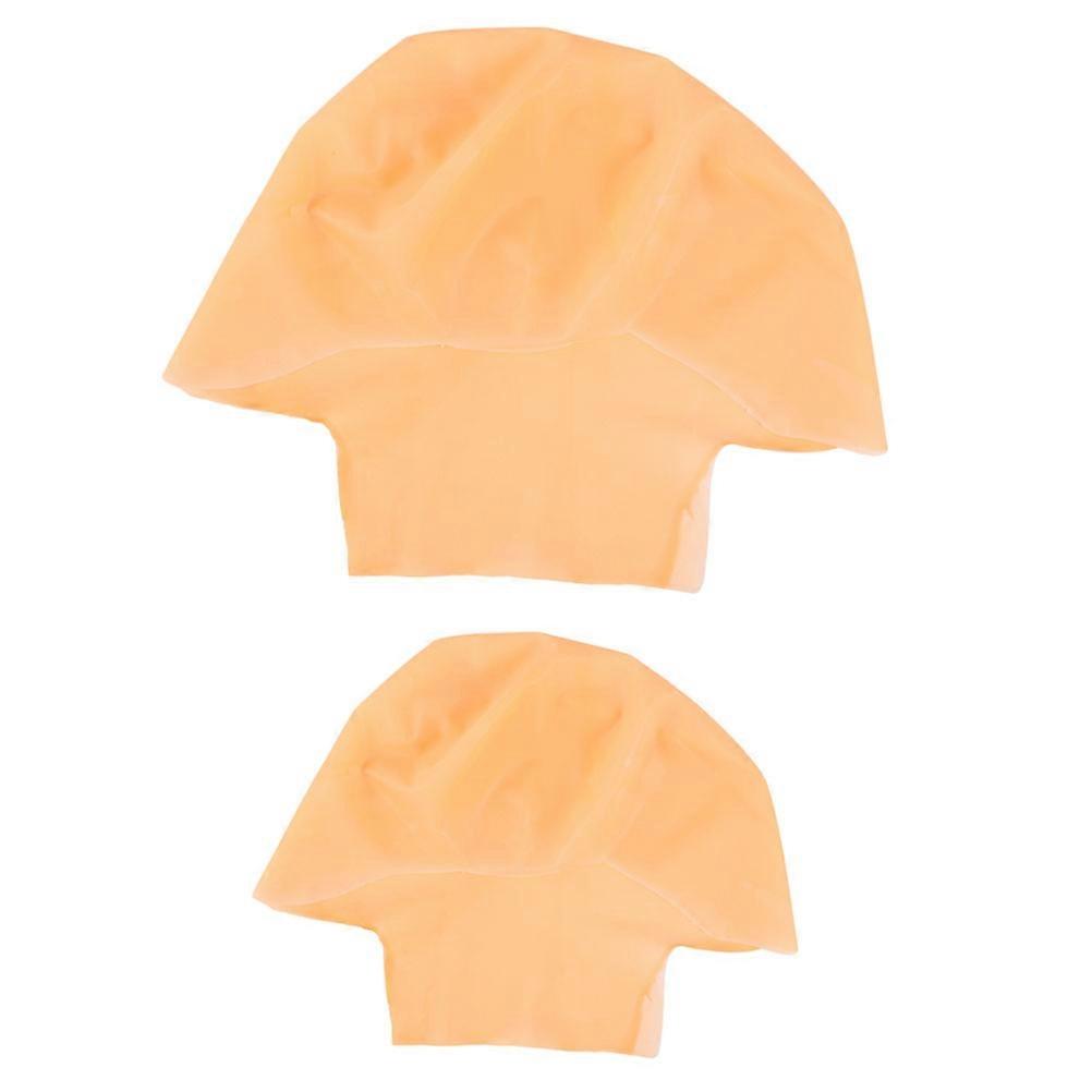 2 قطعة دائم ماكياج شعر مستعار لاتكس أصلع قبعات الكبار الراهب زي التبعي