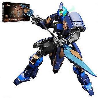 JMBricklayer Mech Building Sets for Adult, Hero Figure Robot Display Model with Movable Joints, Cool Battle Toy for Boys Girls 8-14, Mecha Model Set a