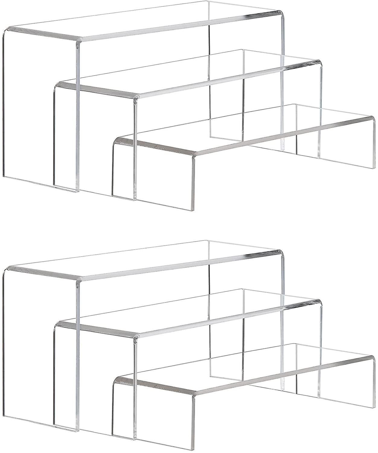 6 Pack Clear Acrylic Display Risers Shoe Display Stand Cupcake, dessert Stand