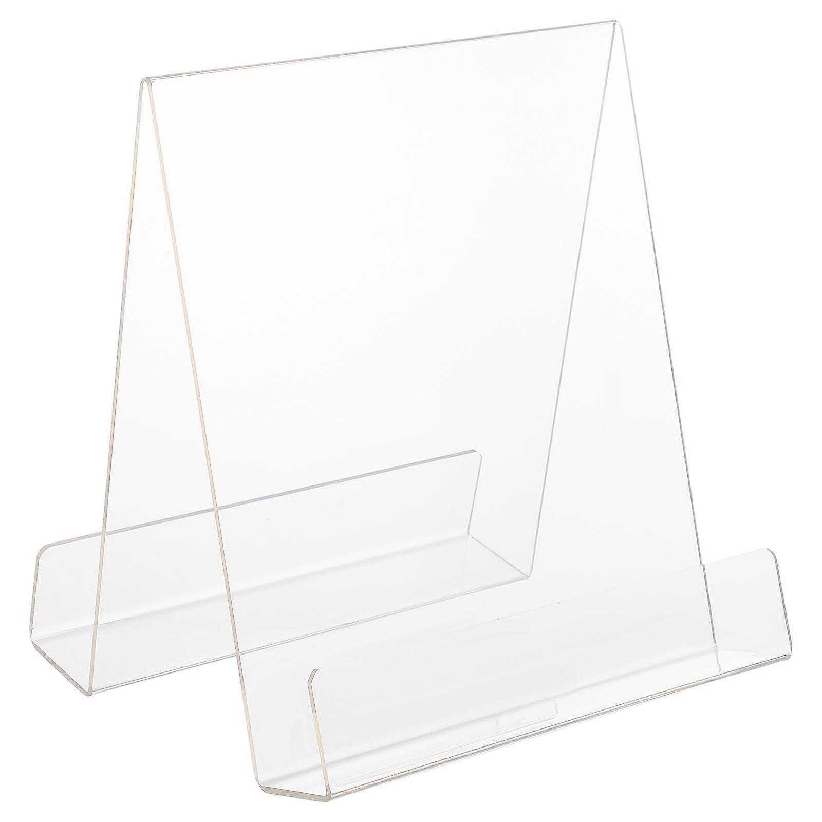 1pc Acrylic Book Rack Practical Magazine Display Stand Double-sided Book Holder