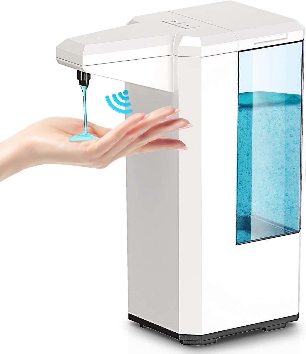 500ml Automatic Soap Dispenser, Infrared Motion Sensor with 5 Adjustable Volume Levels, Battery Powe