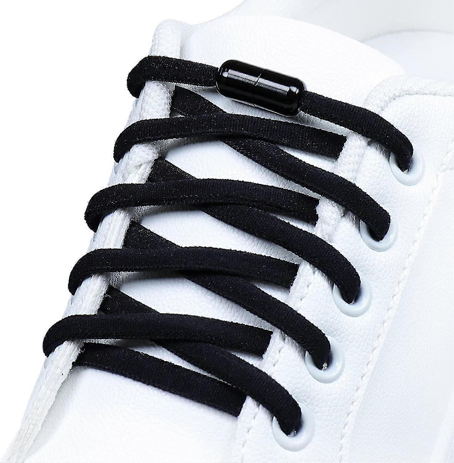 1 Pair Elastic Rubber Shoelaces, Quick Lacing System With High-quality Metal
