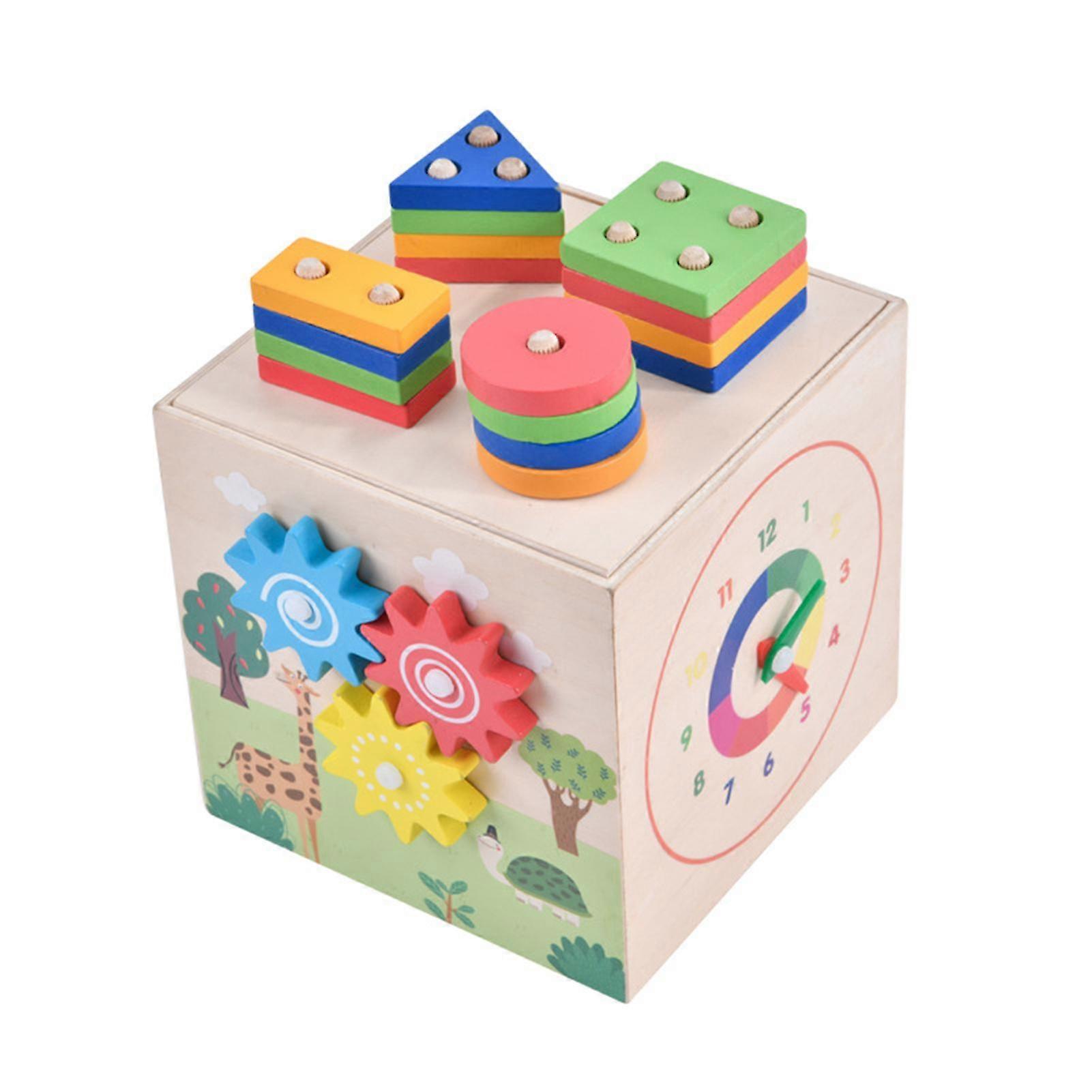 Wooden Intelligence Box Toy Multifunctional Educational Puzzle Intelligence Box Toy For Baby's Brain Development