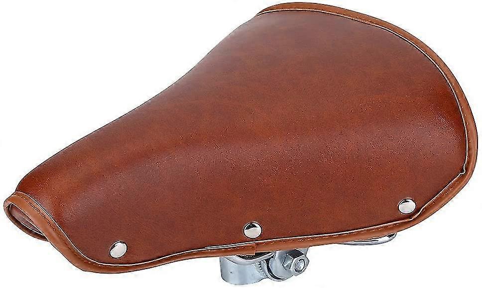 Universal Retro Brown Rivet Comfortable Bicycle Saddle